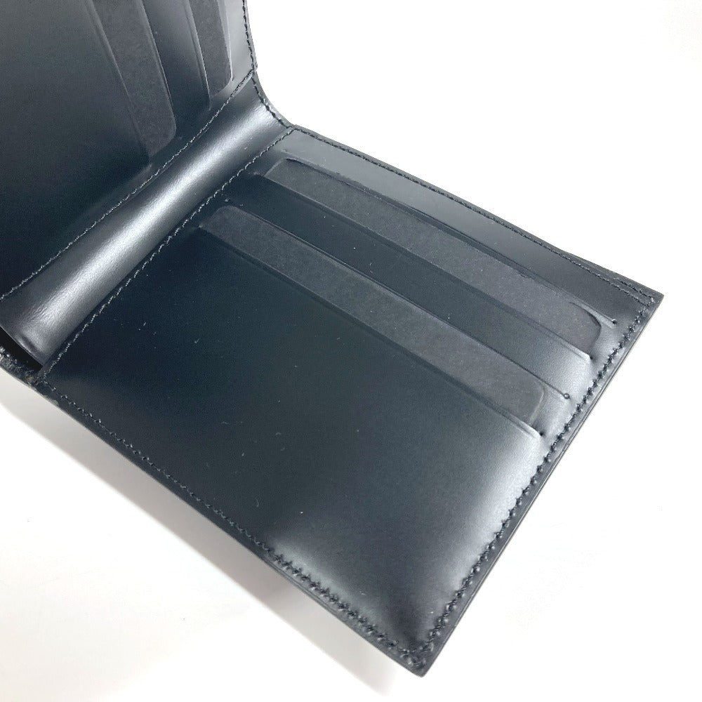 GIVENCHY Logo Billfold Compact Wallet Bifold Wallet Leather Unisex Black