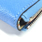 HERMES Azap Long Silk-in Long Wallet Round Zipper Long Wallet Epson Unisex Blue Paradise Blue