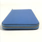 HERMES Azap Long Silk-in Long Wallet Round Zipper Long Wallet Epson Unisex Blue Paradise Blue