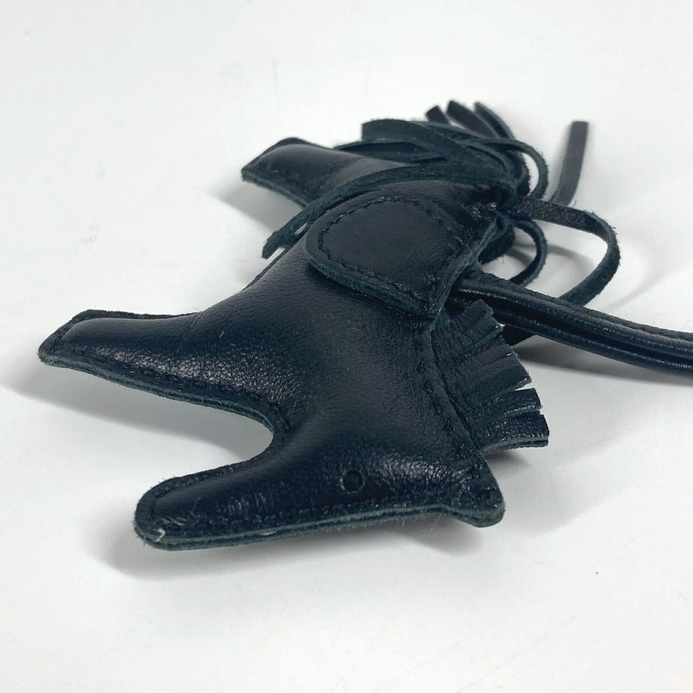 HERMES 馬 ホース ロデオ PM トラップ バッグアクセサリー オールブラック ソーブラック バッグチャーム アニョーミロ ユニセックス ブラック