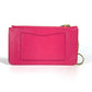 Salvatore Ferragamo Rose Ribbon with Key Ring Coin Purse Wallet Coin Case Leather Women's Pink