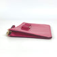 Salvatore Ferragamo Rose Ribbon with Key Ring Coin Purse Wallet Coin Case Leather Women's Pink