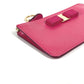 Salvatore Ferragamo Rose Ribbon with Key Ring Coin Purse Wallet Coin Case Leather Women's Pink