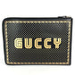 GUCCI 523441 Sega collaboration GUCCY logo with handle bag pouch second bag clutch bag leather unisex black
