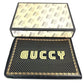GUCCI 523441 Sega collaboration GUCCY logo with handle bag pouch second bag clutch bag leather unisex black