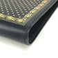 GUCCI 523441 Sega collaboration GUCCY logo with handle bag pouch second bag clutch bag leather unisex black