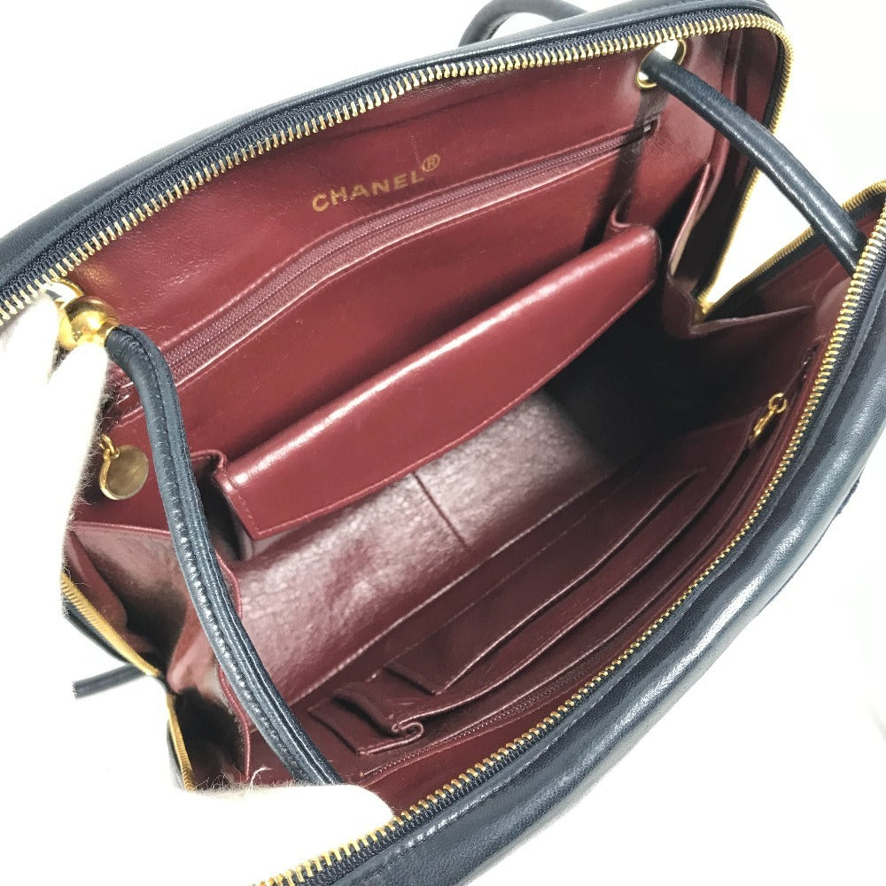 CHANEL Vintage Quilted Shoulder Bag Shoulder Bag Jersey Women's Navy