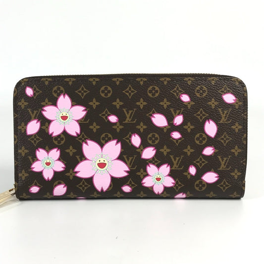 LOUIS VUITTON M13433 Takashi Murakami Monogram LV × TM Zippy Wallet Long Wallet Cherry Blossom Long Wallet Monogram Canvas Women's Brown