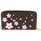 Louis Vuitton M13433 Takashi Murakami Monogram Lv × Tm Zippy Wallet Long Wallet Cherry Blossom Long Monogram Canvas Women's Brown