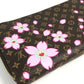 Louis Vuitton M13433 Takashi Murakami Monogram Lv × Tm Zippy Wallet Long Wallet Cherry Blossom Long Monogram Canvas Women's Brown