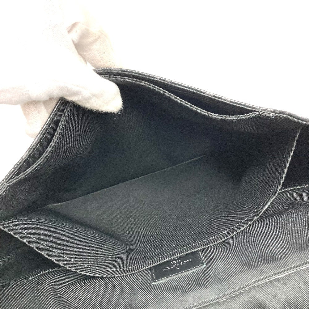 LOUIS VUITTON M46255 Monogram Eclipse District PM NV3 Bag Crossbody Flap Shoulder Bag Monogram Eclipse Canvas Unisex Black