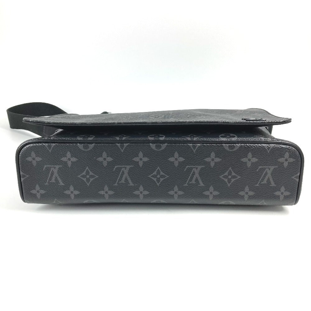 LOUIS VUITTON M46255 Monogram Eclipse District PM NV3 Bag Crossbody Flap Shoulder Bag Monogram Eclipse Canvas Unisex Black