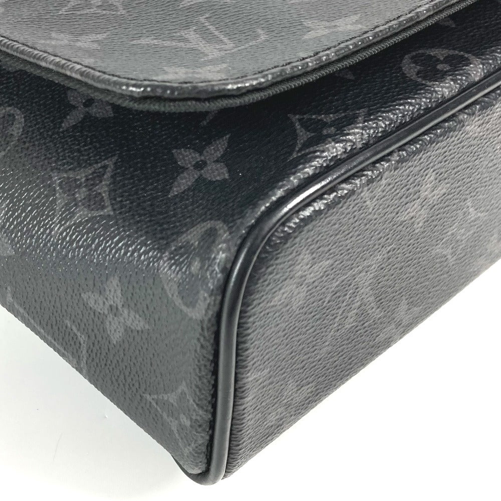LOUIS VUITTON M46255 Monogram Eclipse District PM NV3 Bag Crossbody Flap Shoulder Bag Monogram Eclipse Canvas Unisex Black