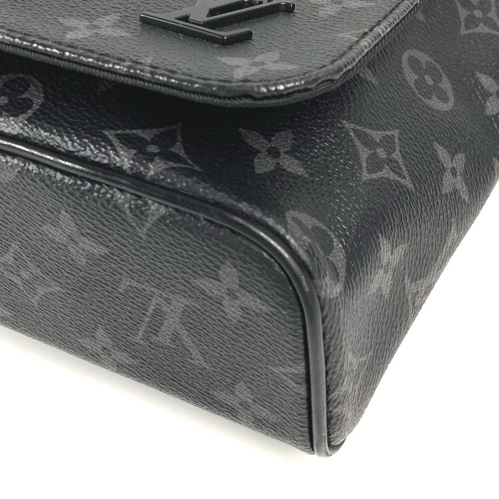 LOUIS VUITTON M46255 Monogram Eclipse District PM NV3 Bag Crossbody Flap Shoulder Bag Monogram Eclipse Canvas Unisex Black