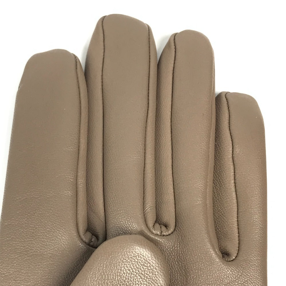 Hermes H202053G H Logo Sarung tangan "Bastille" Aksesori Sarung tangan Kulit Wanita Etoupe Grey