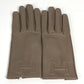 Hermes H202053G H Logo Sarung tangan "Bastille" Aksesori Sarung tangan Kulit Wanita Etoupe Grey
