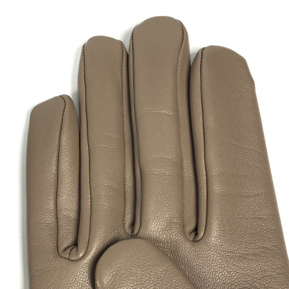 Hermes H202053G H Logo Sarung tangan "Bastille" Aksesori Sarung tangan Kulit Wanita Etoupe Grey