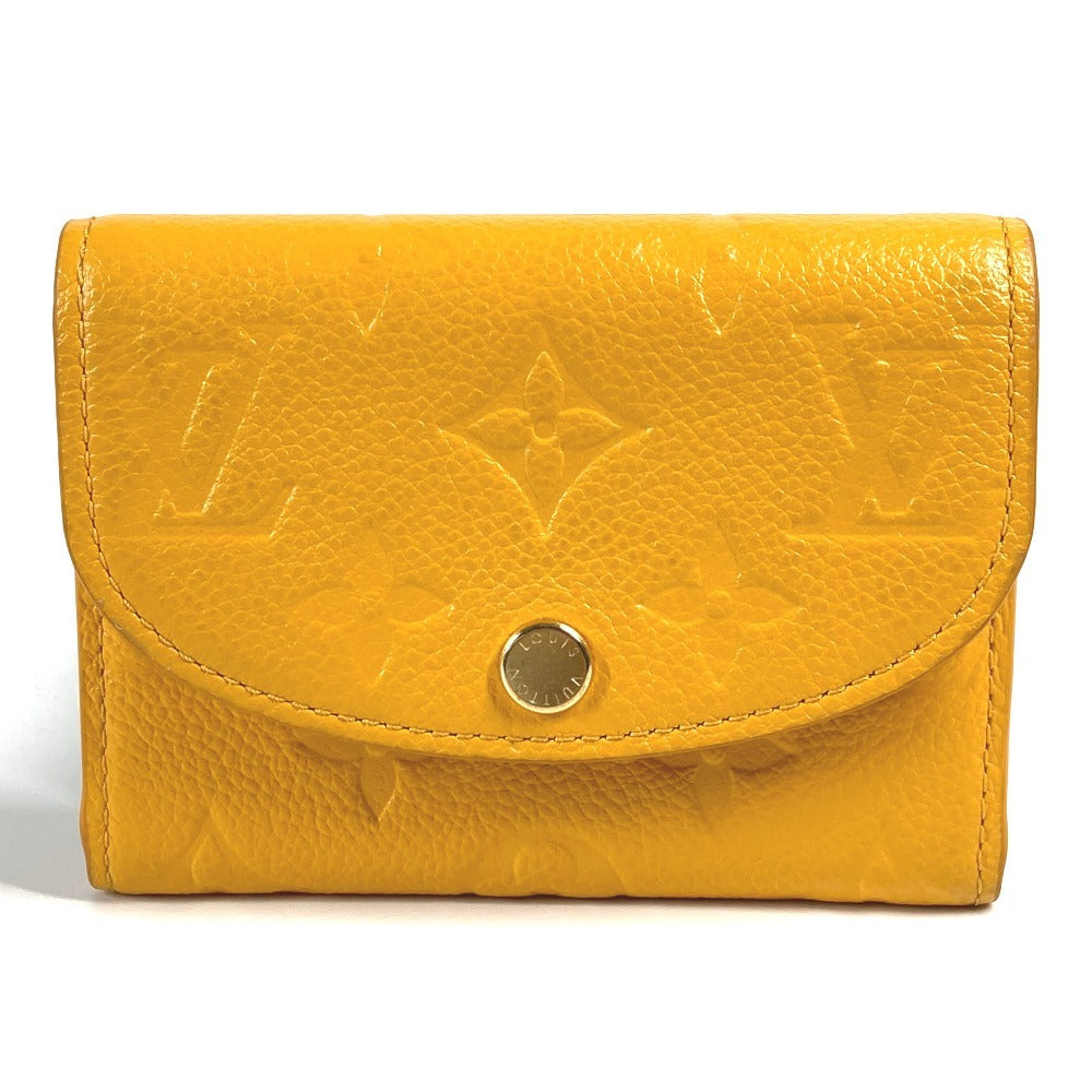 Louis Vuitton M11411 Monogram Empreinte Portomone Rosali Wallet Coin Purse Coin Case Monogram Empreinte Kulit Unisex Jaune Doll Kuning Kuning