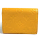 Louis Vuitton M11411 Monogram Empreinte Portomone Rosali Wallet Coin Purse Coin Case Monogram Empreinte Kulit Unisex Jaune Doll Kuning Kuning