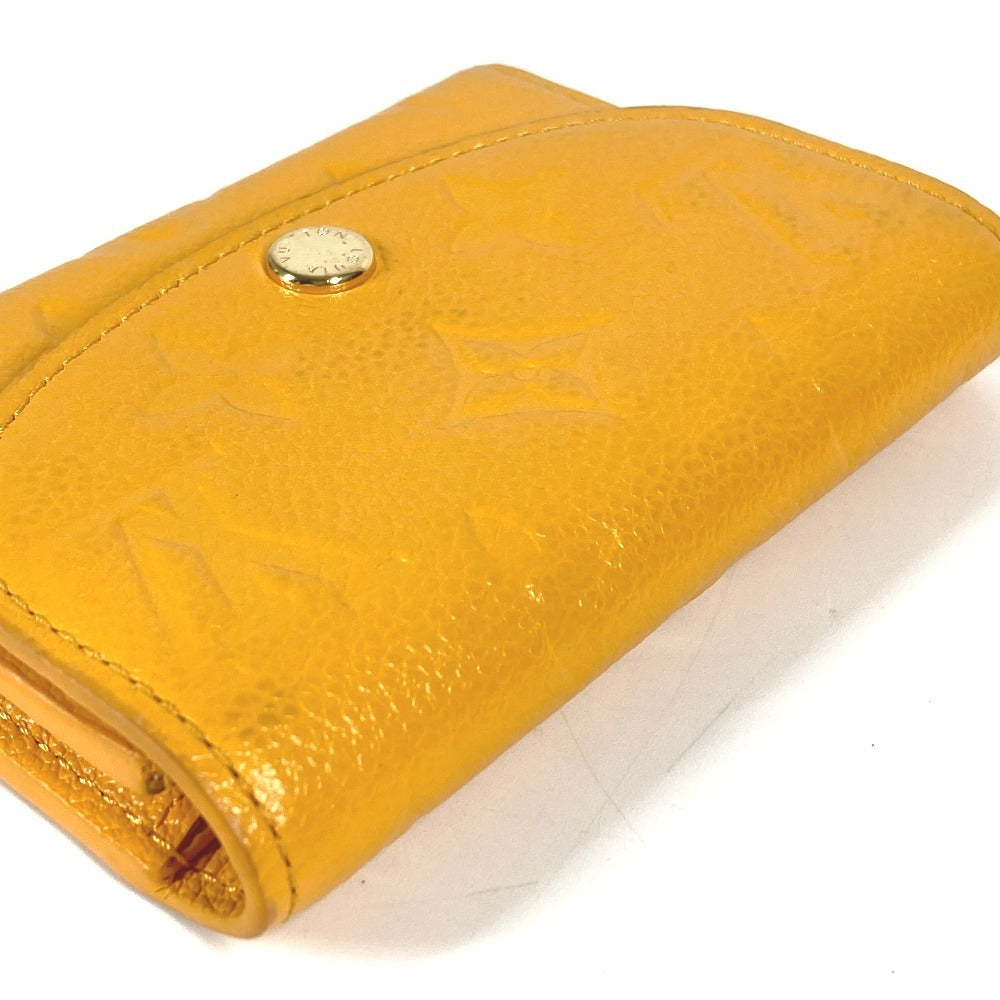 Louis Vuitton M11411 Monogram Empreinte Portomone Rosali Wallet Coin Purse Coin Case Monogram Empreinte Kulit Unisex Jaune Doll Kuning Kuning