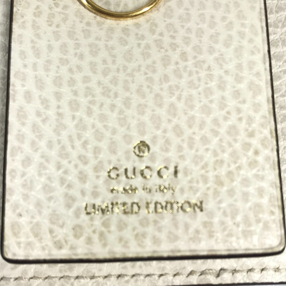 GUCCI 456118 Logo GG 6 Key Case Key 6P Key Case PVC/Leather Unisex Beige