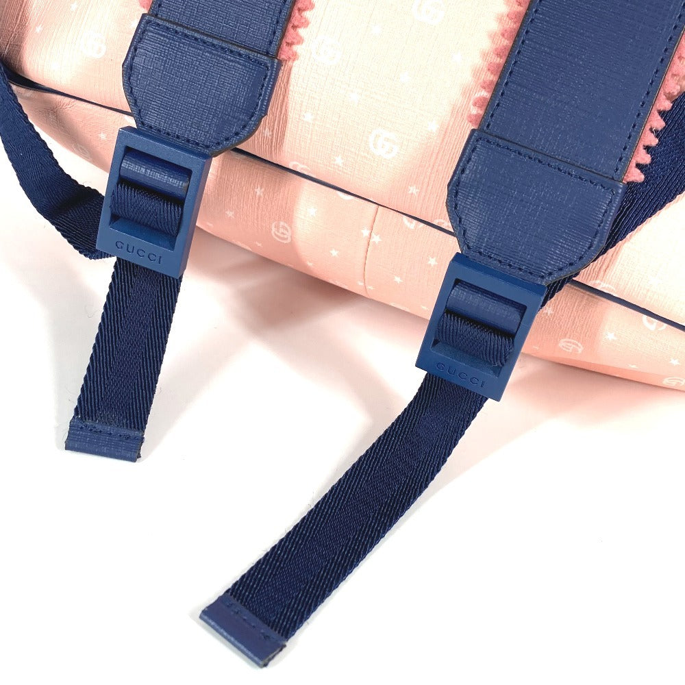 GUCCI 433578 The JETSONS Space Family Jetsons Children Logo Backpack Bag Rucksack PVC/Leather Kids Pink