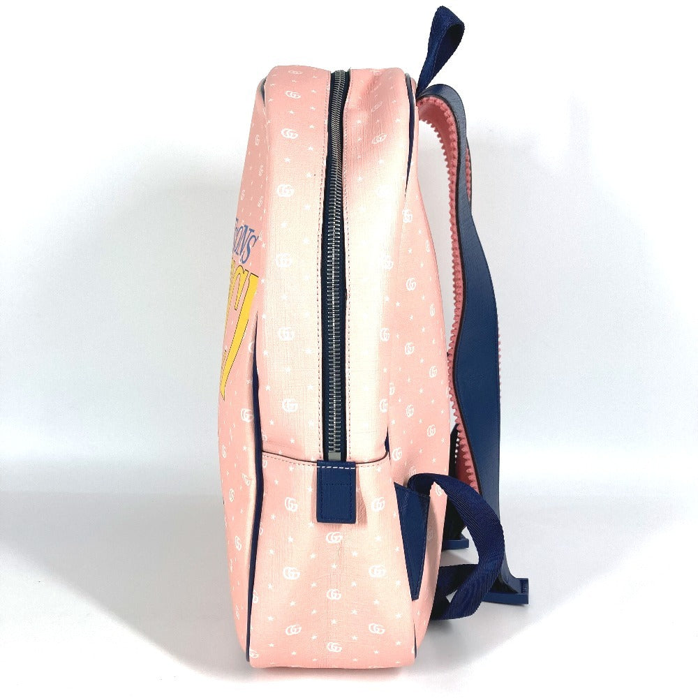 GUCCI 433578 The JETSONS Space Family Jetsons Children Logo Backpack Bag Rucksack PVC/Leather Kids Pink