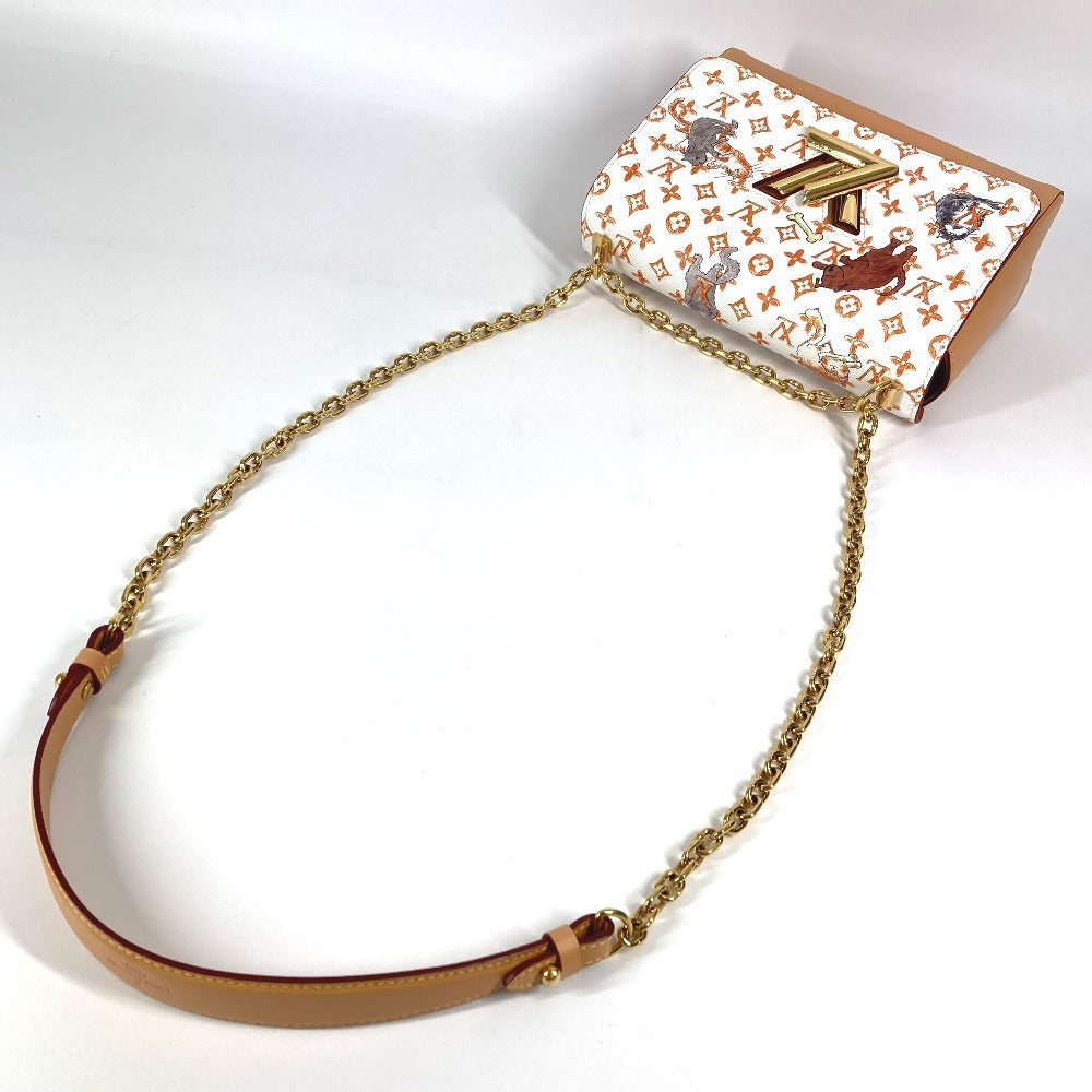 LOUIS VUITTON M44460 Monogram Catgram Cat Sack Twist MM Bolso Bolso con cadena Bolso bandolera con cadena Bolso de hombro Monogram Canvas Mujer Bronce Blanco
