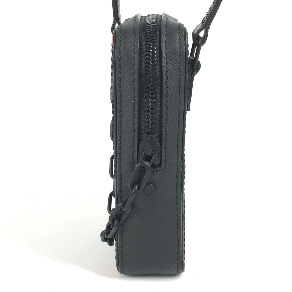 LOUIS VUITTON M30332 Taiga Rainbow Danube Messenger Bag Crossbody Pochette Bolso de hombro Taiga Cuero Unisex Negro