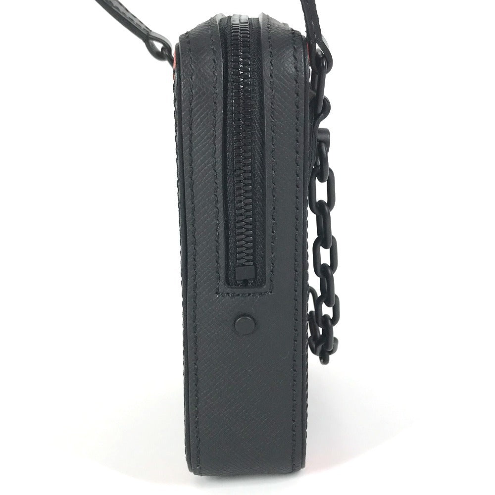 LOUIS VUITTON M30332 Taiga Rainbow Danube Messenger Bag Crossbody Pochette Bolso de hombro Taiga Cuero Unisex Negro