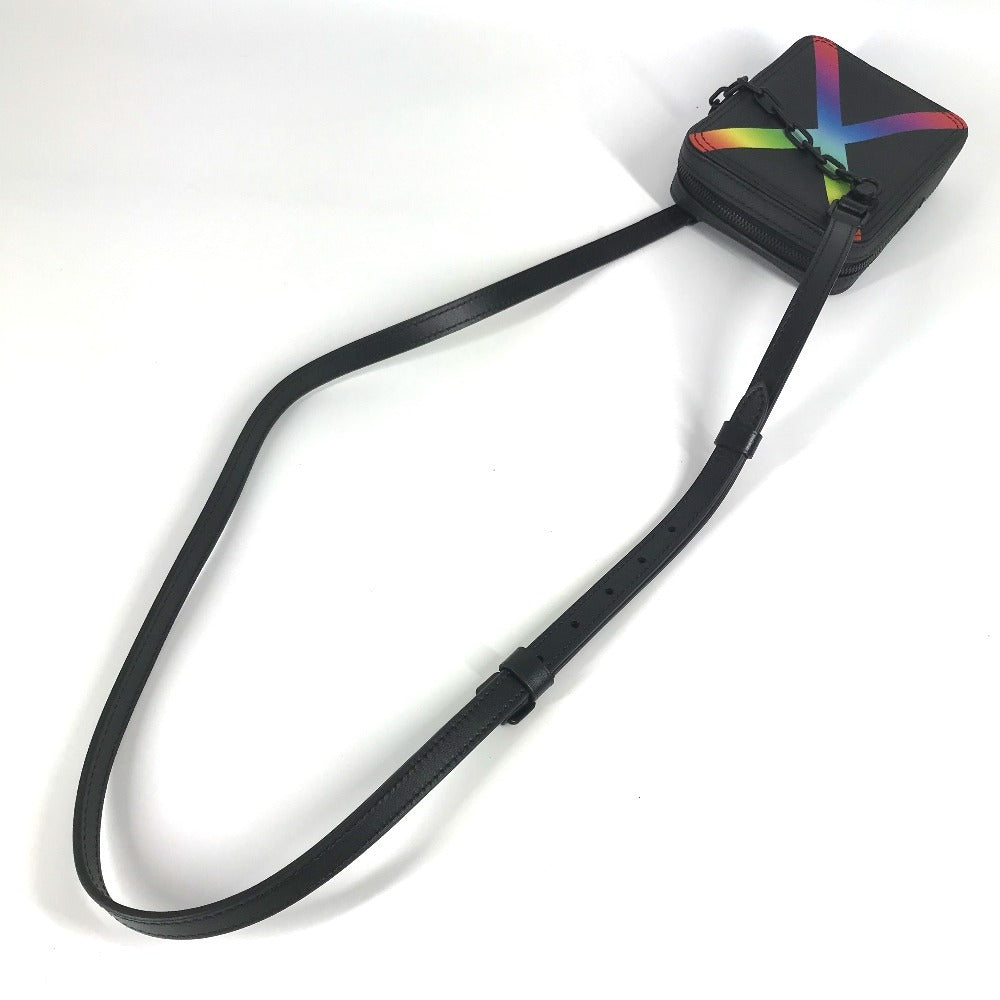 LOUIS VUITTON M30332 Taiga Rainbow Danube Messenger Bag Crossbody Pochette Bolso de hombro Taiga Cuero Unisex Negro