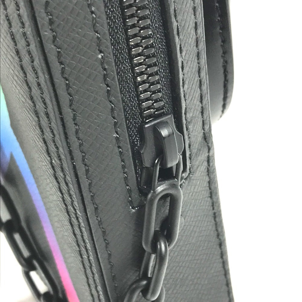LOUIS VUITTON M30332 Taiga Rainbow Danube Messenger Bag Crossbody Pochette Bolso de hombro Taiga Cuero Unisex Negro