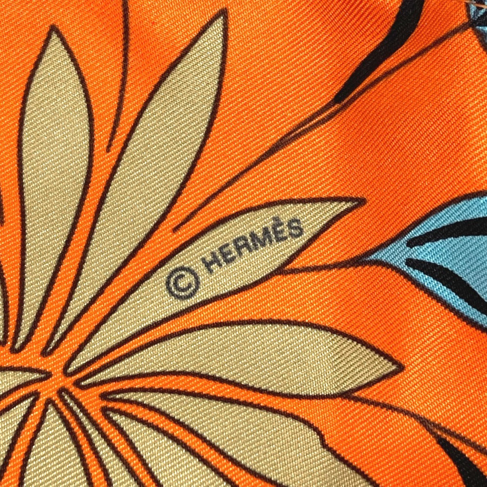 HERMES Bolsa múltiple Poción de musardina Cordón Leopardo Bolsa de leopardo Seda Damas Naranja