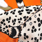 HERMES Bolsa múltiple Poción de musardina Cordón Leopardo Bolsa de leopardo Seda Damas Naranja