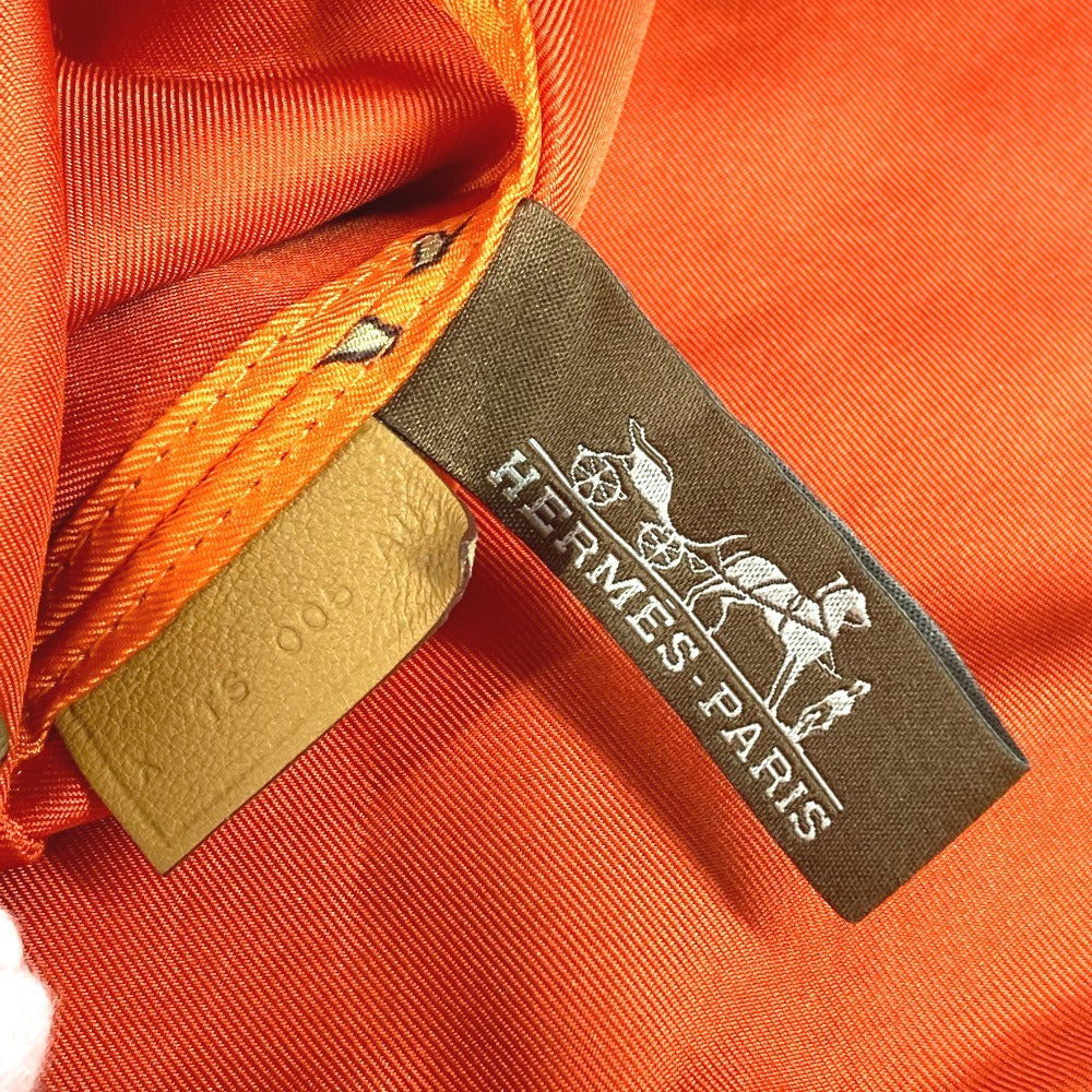 HERMES Bolsa múltiple Poción de musardina Cordón Leopardo Bolsa de leopardo Seda Damas Naranja