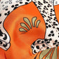 HERMES Bolsa múltiple Poción de musardina Cordón Leopardo Bolsa de leopardo Seda Damas Naranja