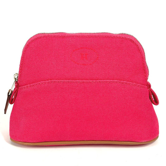 Hermes Bolide Pouch Mini Mini Pouch Makeup Pouch Pouch Pouch Pouch Cotton Unisex Pink