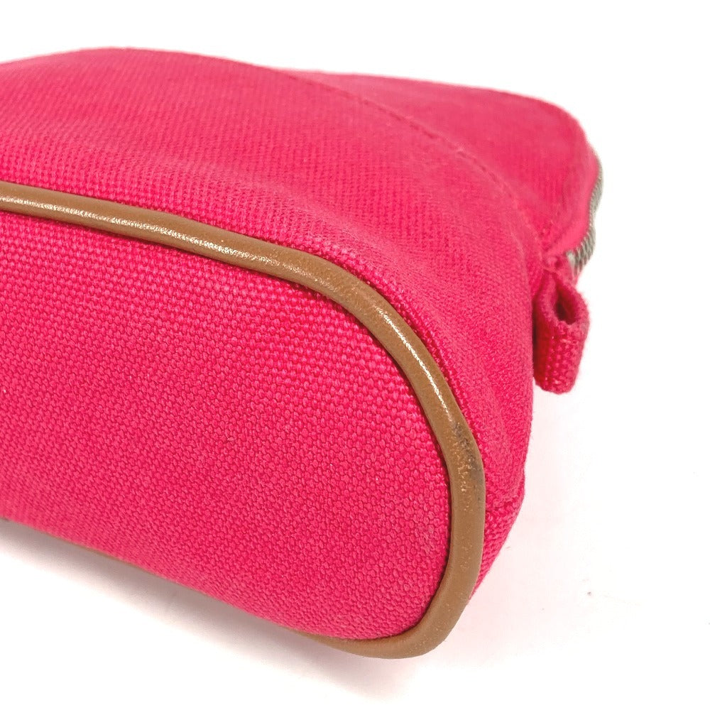 Hermes Bolide Pouch Mini Mini Pouch Makeup Pouch Pouch Pouch Pouch Cotton Unisex Pink