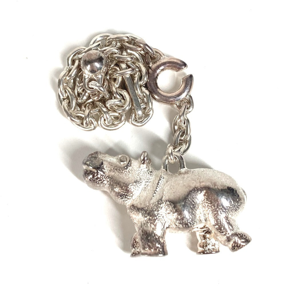 HERMES Hippopotamus Charm Keychain Bag Charm Charm Chain Charm SV925 Unisex Silver