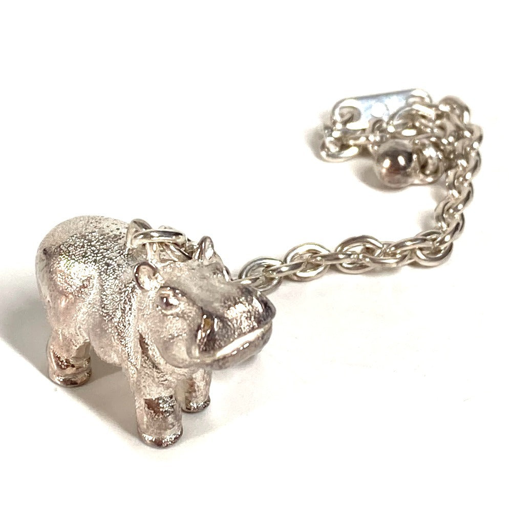 HERMES Hippopotamus Charm Keychain Bag Charm Charm Chain Charm SV925 Unisex Silver