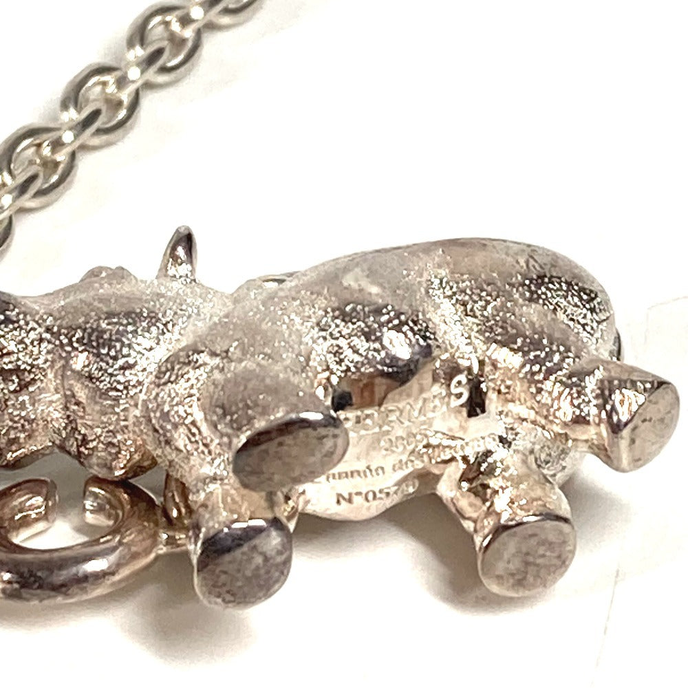 HERMES Hippopotamus Charm Keychain Bag Charm Charm Chain Charm SV925 Unisex Silver