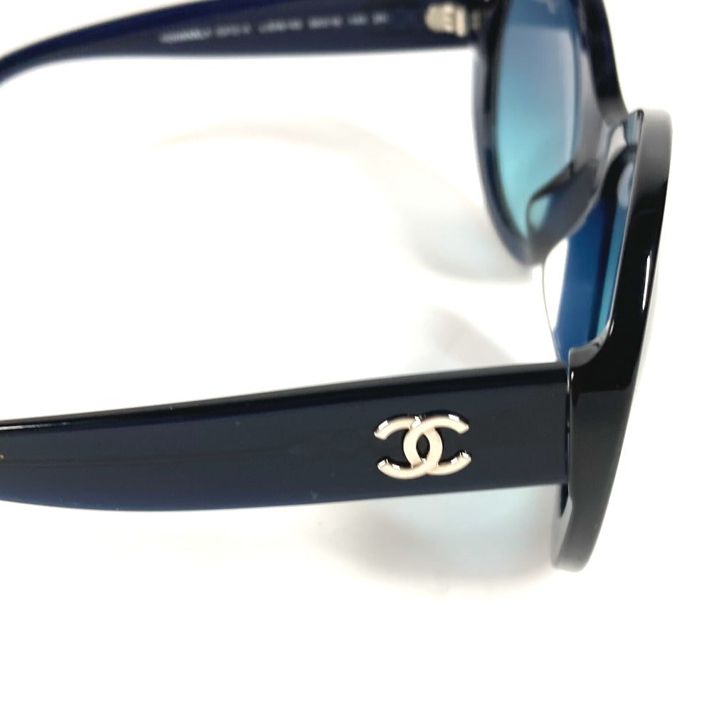 CHANEL 5372-A CC Coco Mark Logo Glasses Eyewear Glasses Sunglasses Plastic Ladies Blue