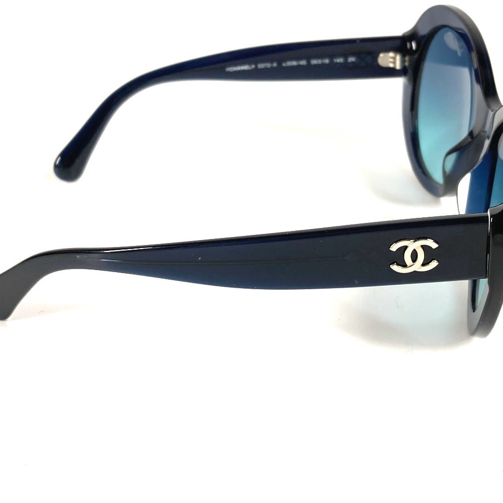 CHANEL 5372-A CC Coco Mark Logo Glasses Eyewear Glasses Sunglasses Plastic Ladies Blue