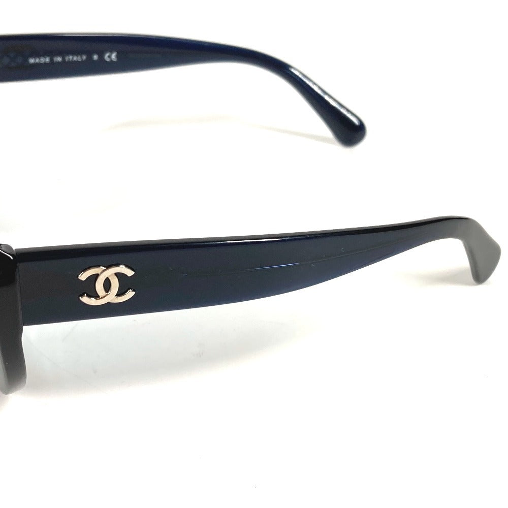 CHANEL 5372-A CC Coco Mark Logo Glasses Eyewear Glasses Sunglasses Plastic Ladies Blue