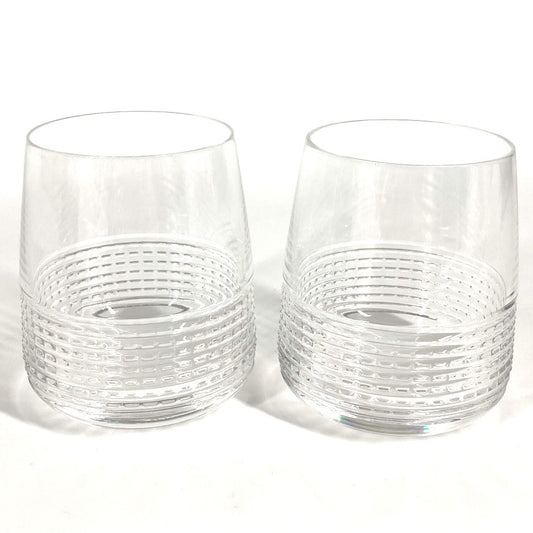 HERMES P010252P Set Tableware Goblet <Interval> Interior Present Cup Pair Set 2 Customers Glass Glass Ladies Clear