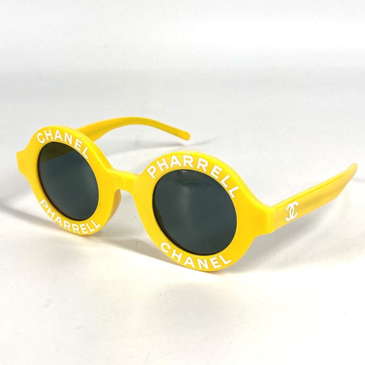 CHANEL 71314A Logo Pharrell Williams PHARREL Glasses Eyewear Glasses Sunglasses Plastic Women's Yellow