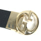 GUCCI 450000 Double G GG Logo Bottoms Belt Buckle Belt Leather Men's Black