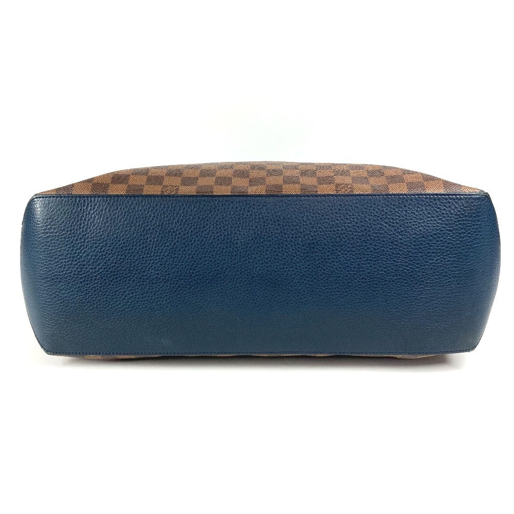 Louis vuitton n41242 damier hippo beg tote beg beg besar boston beg perjalanan beg bahu beg damier kanvas unisex ebene coklat