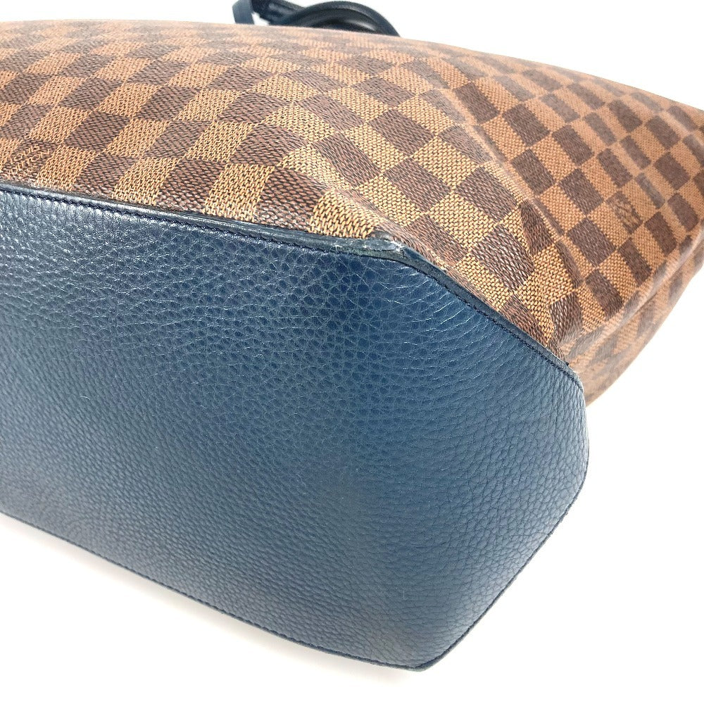 Louis vuitton n41242 damier hippo beg tote beg beg besar boston beg perjalanan beg bahu beg damier kanvas unisex ebene coklat