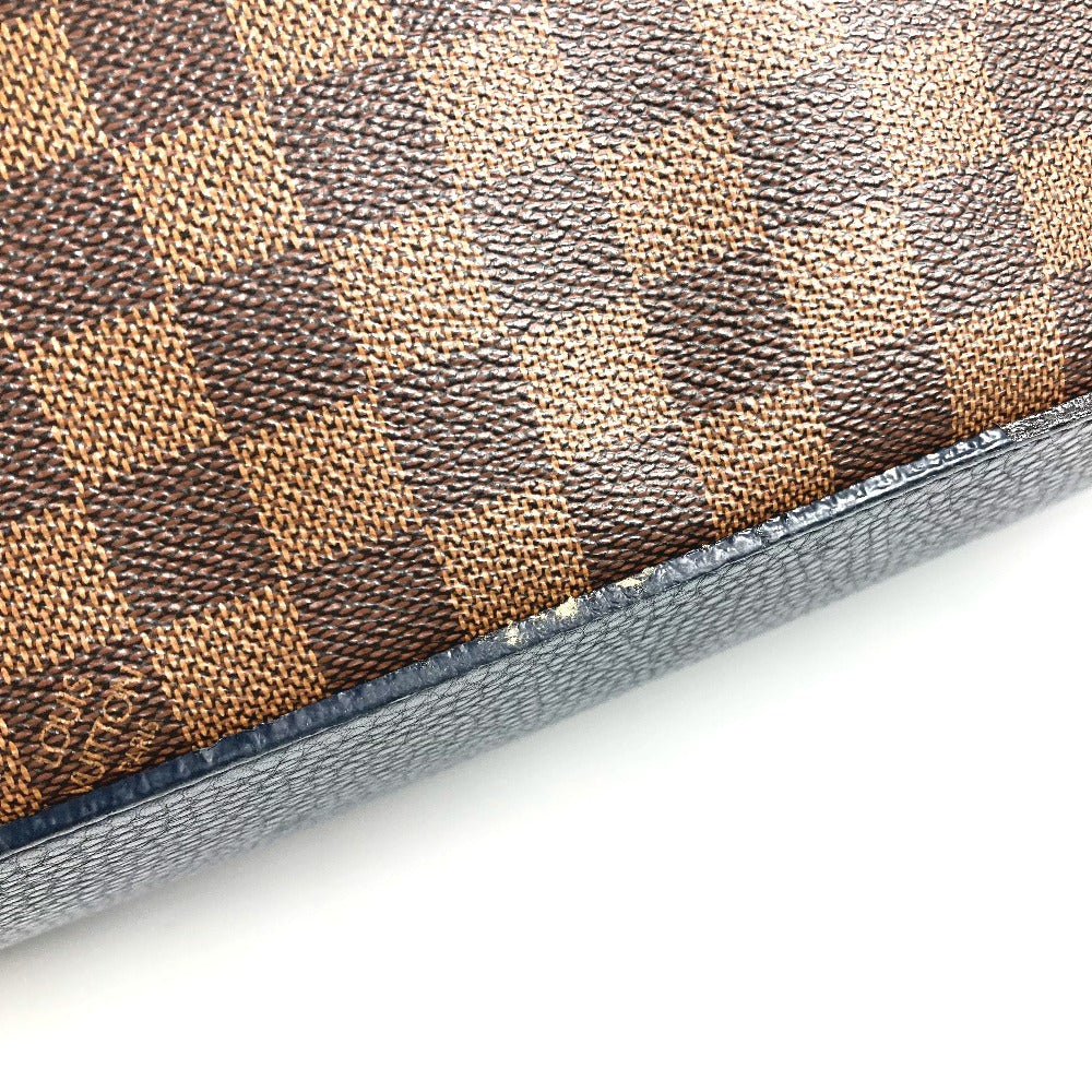 Louis vuitton n41242 damier hippo beg tote beg beg besar boston beg perjalanan beg bahu beg damier kanvas unisex ebene coklat